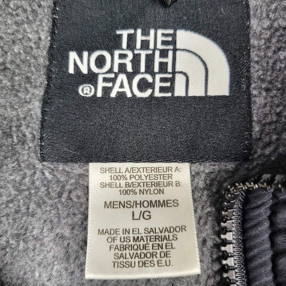 The North Face Jacket Mens Large Gray Fleece Nylon‎ Windbreaker Full Zip Outdoor